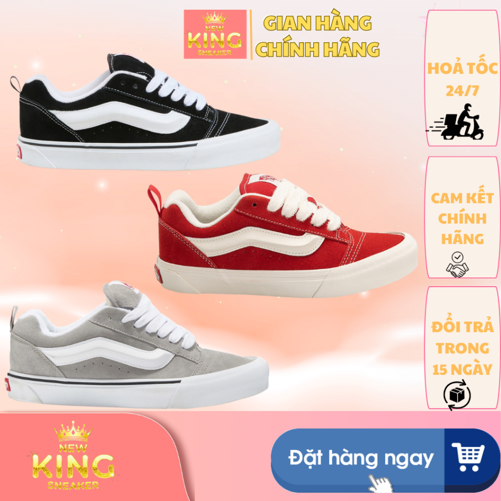 [𝙎𝘼𝙇𝙀 Chính Hãng] Giày Vans Knu Skool AUTHENTIC. Giày Sneaker Vans Knu Basic Nam Nữ Chuẩn Chính Hãng