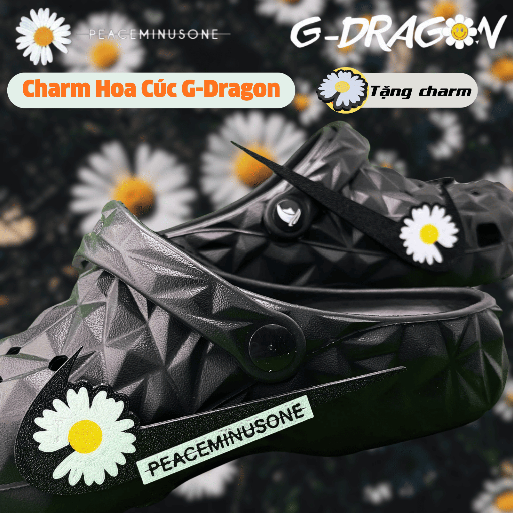[Charm Riêng Không Dép] Charm Hoa Cúc Gắn Dép – Phụ kiện Charm Gồm 1 cặp Jibbitz (2 chiếc).