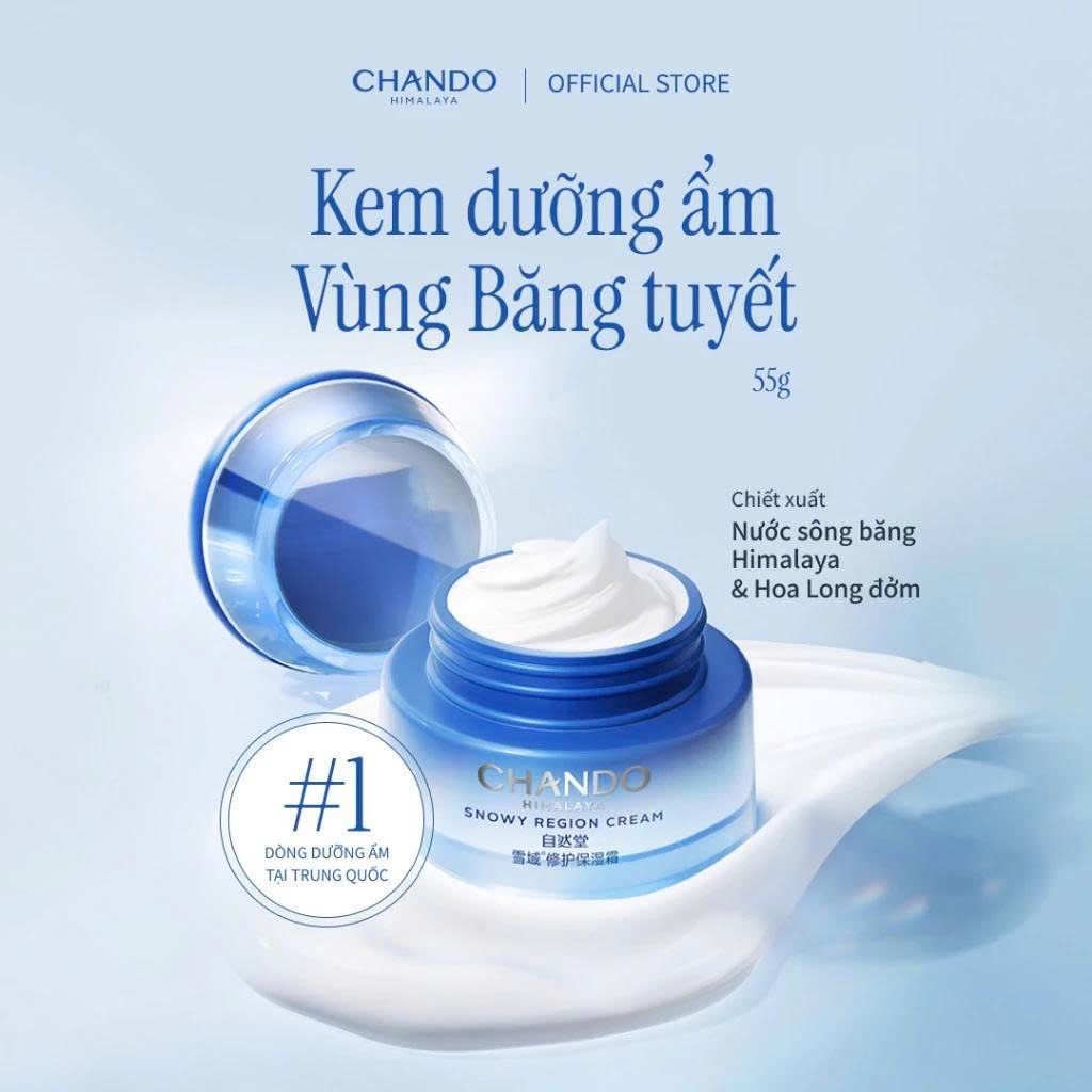 [VHL x Chando Himalaya] Kem Dưỡng Ẩm Vùng Băng Tuyết Chứa Rau Má 50g CHANDO Himalaya-Tặng 1M mặt nạ 