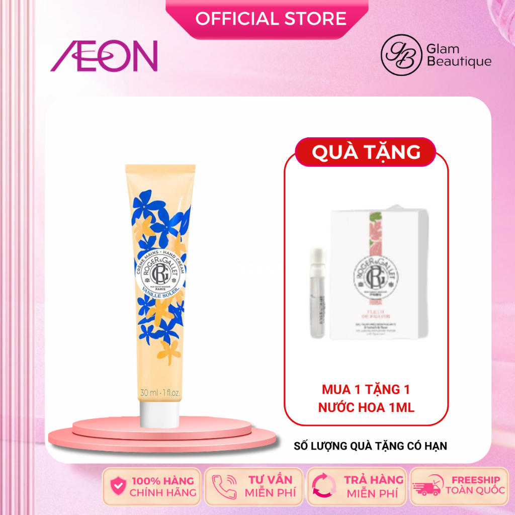 Kem dưỡng da tay Roger & Gallet 30ml Glam Beautique