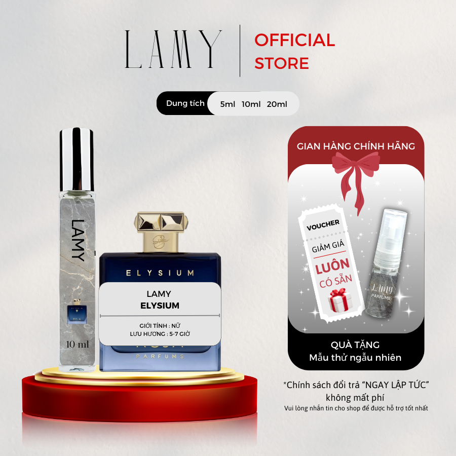 TInh dầu nước hoa nam chính hãng LAMY Elysium Pour Homme Cologne, hương thơm Tươi mát, Cuốn hút