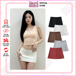  Chân váy ngắn chữ A dáng ôm nỉ 2 da co giãn mềm mại tôn dáng - CV11 
