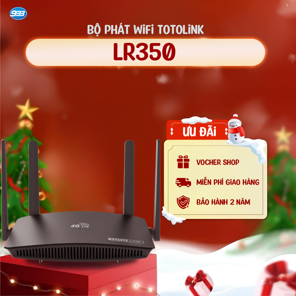 Phát wifi 4G Totolink LR350, 300Mbps, 4 anten, 1 WAN 2 LAN (Bộ)