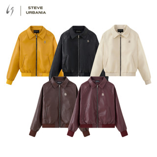  Áo khoác da STEVE URBANIA form boxy chất liệu da simili nhập khẩu Áo khoác Varsity Jacket da nam nữ unisex - AK09 
