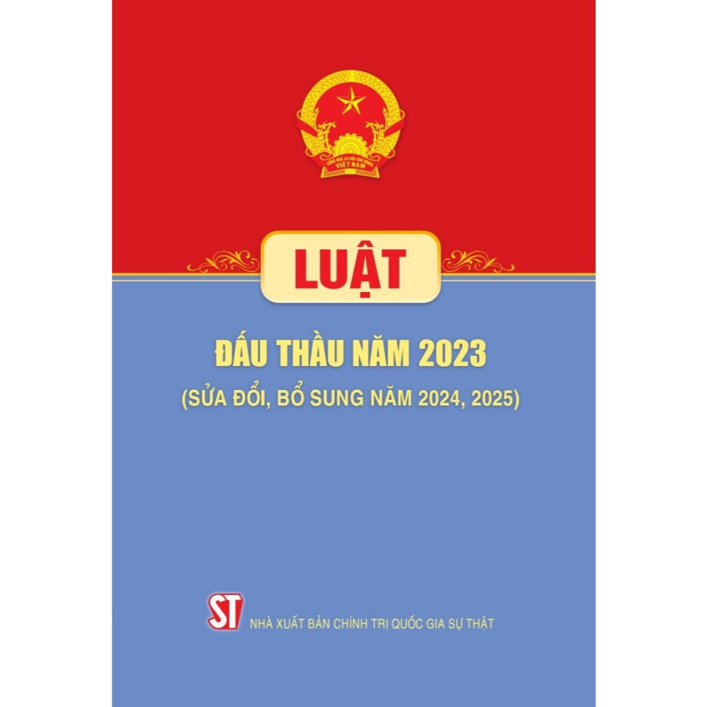 Sách - Luật Đấu thầu năm 2023 (sửa đổi, bổ sung năm 2024, 2025)