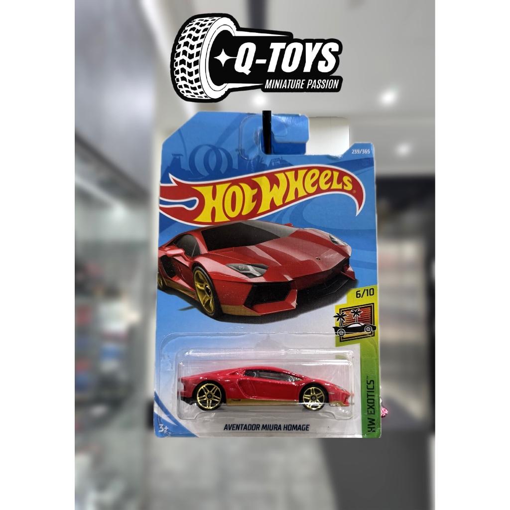 qtoys Xe mô hình Hot Wheels Lamborghini Aventador Miura Homage tỉ lệ 1:64