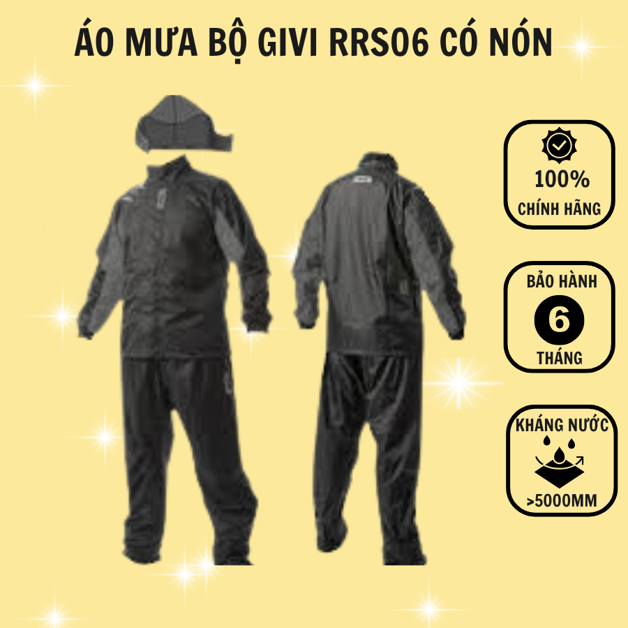 Áo Mưa Bộ GIVI RRS06 Có Nón Bản Mới Nhất