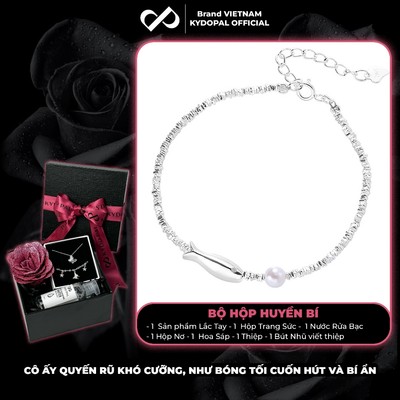 [HCM Hỏa Tốc] Lắc tay nữ KYDOPAL hạt bạc trai nước ngọt charm hình cá xinh xắn trang sức bạc 925 - PAL9C12L15