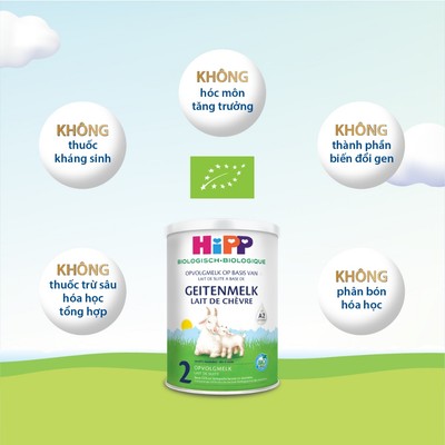 [KOL][Full] Combo 2 lon Sữa dê HiPP Organic 400g
