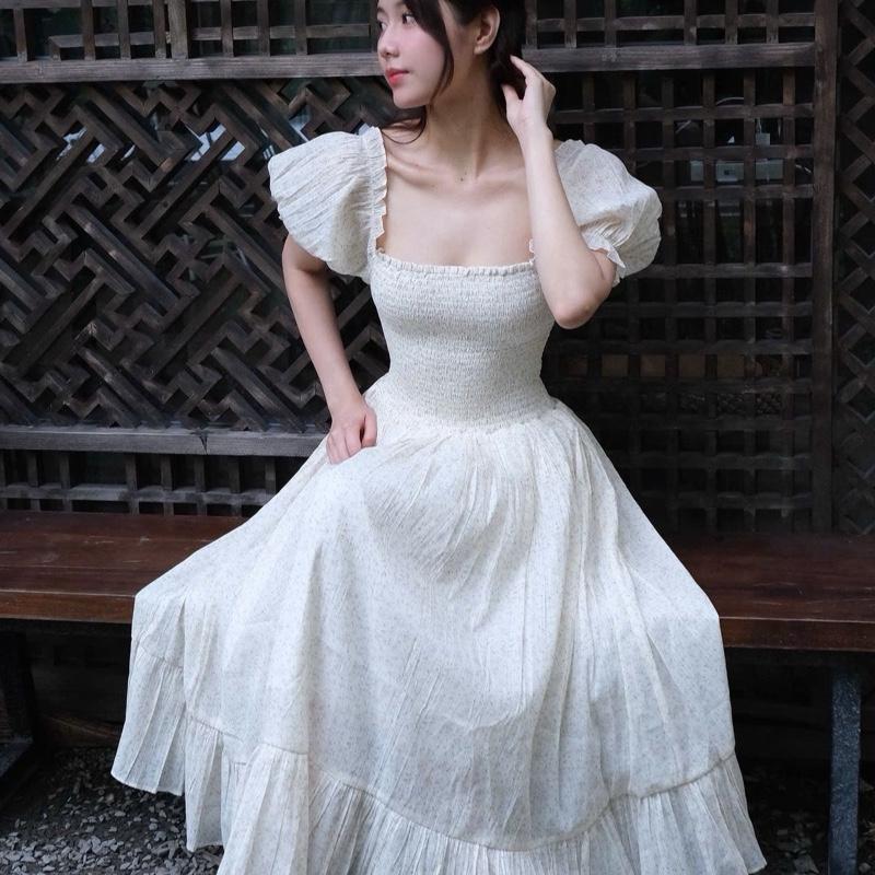 Váy Dài Fiona Bồng Xoè Bo Chun Co Dãn Cho Nữ Thiết Kế Thanh Lịch Nữ Tính Phù Hợp Nhiều Phong Cách Th