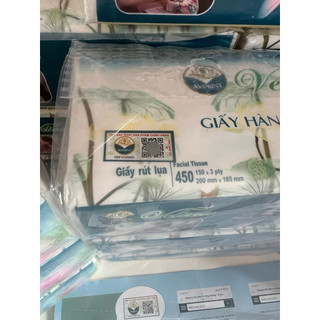 Giấy rút Hàng Không (khăn giấy rút AviTissue) Combo 1 TÚI 3 GÓI