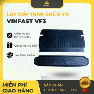  Freeship_VITAC Thương hiệu Thảm lót cốp tràn lưng ghế 3 VINFAST VF3 2024-2025  tràn lưng ghế hàng 3  