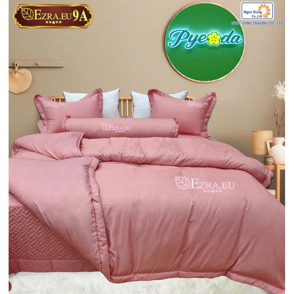 Bộ Chăn Ga 5 món Tencel EU chăn ga Organic Chăn Ga Gối Đệm Pyeoda - Như Tình Yêu Của Mẹ(Hàng chính h