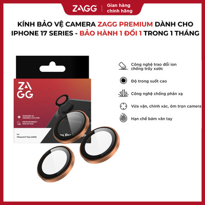[iPhone 17 Series] Kính bảo vệ camera cao cấp ZAGG bảo vệ gấp 5 lần, độ trong suốt cao, bảo hành 1 đổi 1