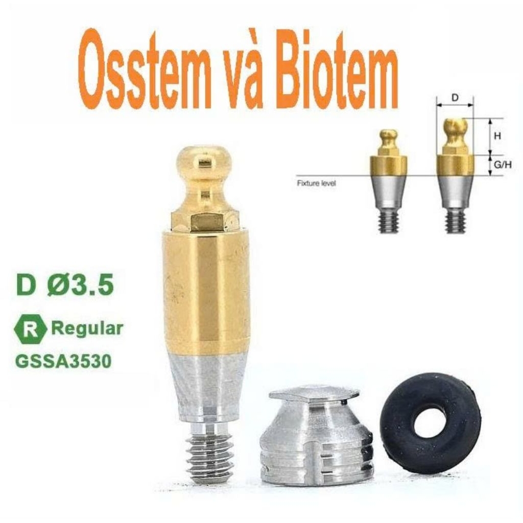 Abutment ball tương thích với implant Osstem/Hiossen & Biotem
