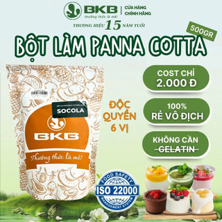  Bột Làm Panna Cotta Và Chè Khúc Bạch BKB gói 500gram 5 Vị Siêu Ngon Hấp Dẫn. 