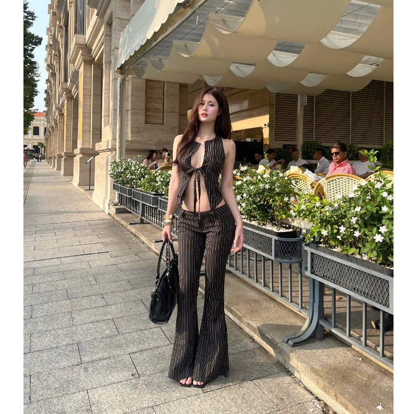 Quần tây ống loe dài cạp trễ tôn dáng JARIN - 𝐊𝐈𝐋𝐋 𝐒𝐘𝐒𝐓𝐄𝐌 | BigBuy360 - bigbuy360.vn