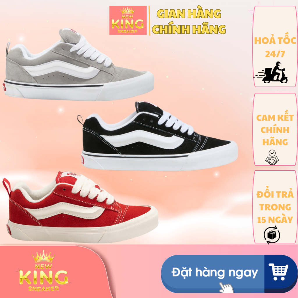[𝙎𝘼𝙇𝙀 Chính Hãng] Giày Vans Knu Skool AUTHENTIC. Giày Sneaker Vans Knu Basic Nam Nữ Chuẩn Chính Hãng