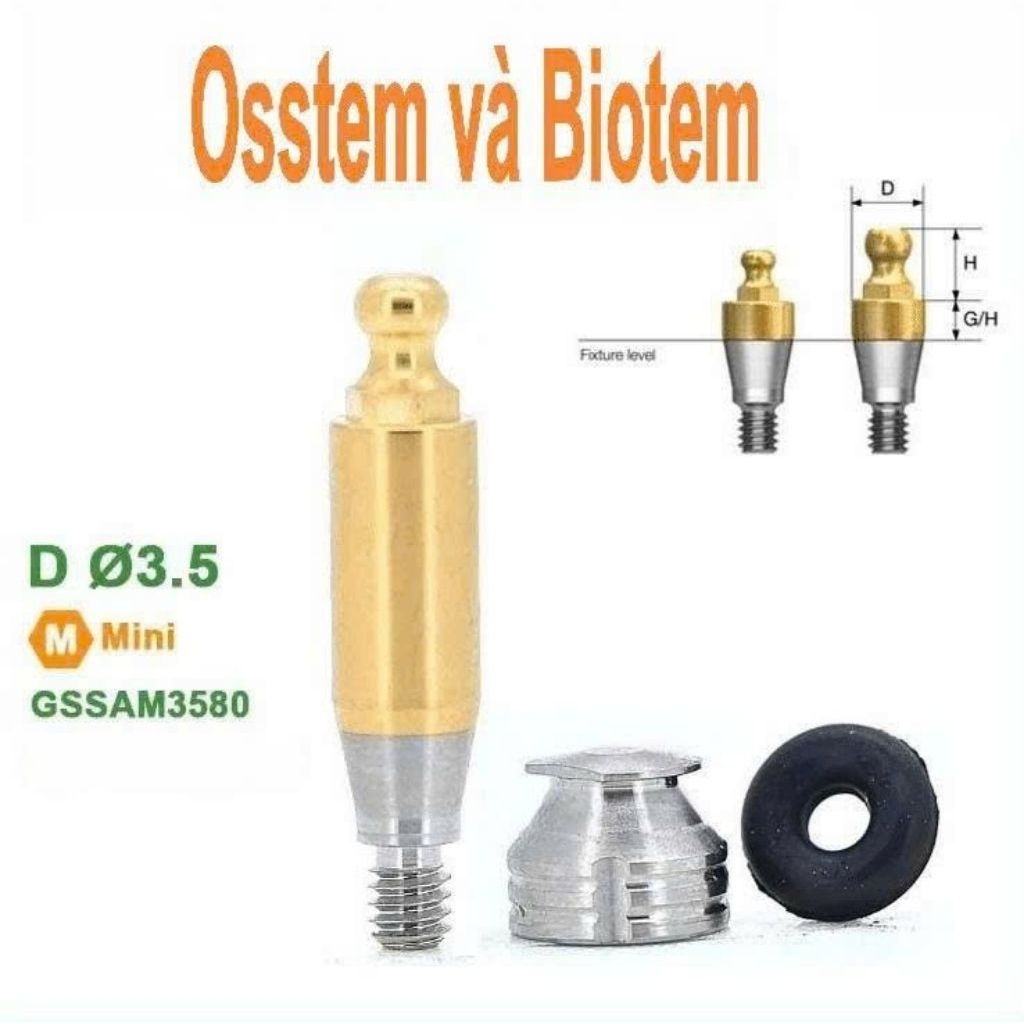 Abutment ball tương thích với implant Osstem/Hiossen & Biotem