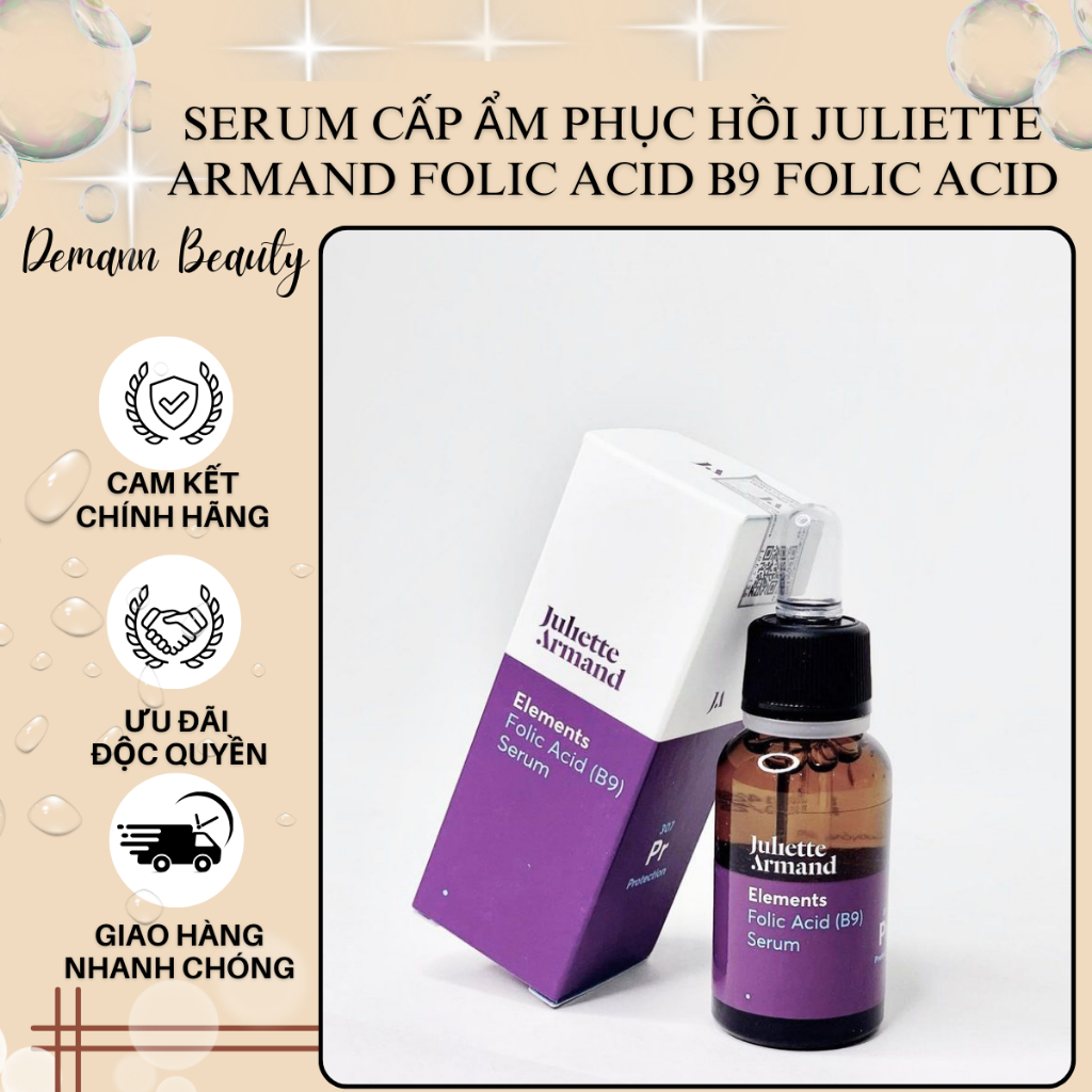 Tinh chất phục hồi và làm dịu da Juliette Armand Elements Folic Acid B9 Serum 20mlll
