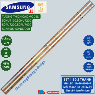 thanh led tivi samsung 50nu7100 50nu7090 50nu7092 50ru7200 50n5500 mã : bn96-46034a (1 bộ 2 thanh 38led)-ele.hoangduong