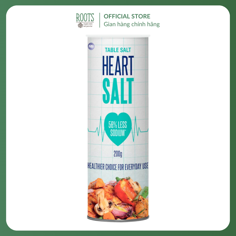 (Ship hỏa tốc) HEART SALT - Muối Ăn Ít Sodium, Table Salt, 56% Less Sodium (200g)