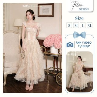  Váy đầm thiết kế Khâu Design Đầm ren cúp ngực sang chảnh điệu đà - K912 