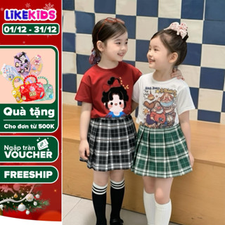  Áo thun mùa hè cho bé gái nhiều hoạ tiết năng động Kitty T68 E20 thoáng mát  - LikeKids 