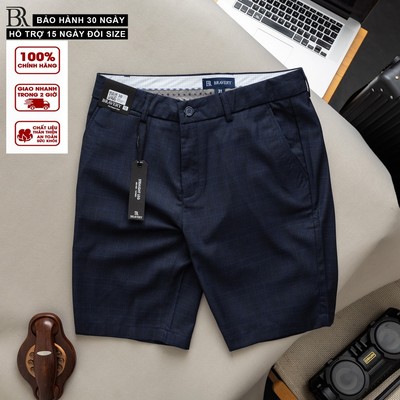 Quần short nam Caro BR Vải viscose mềm thoáng mát, co giãn, chống nhăn, bền màu, sang trọng- Bravery