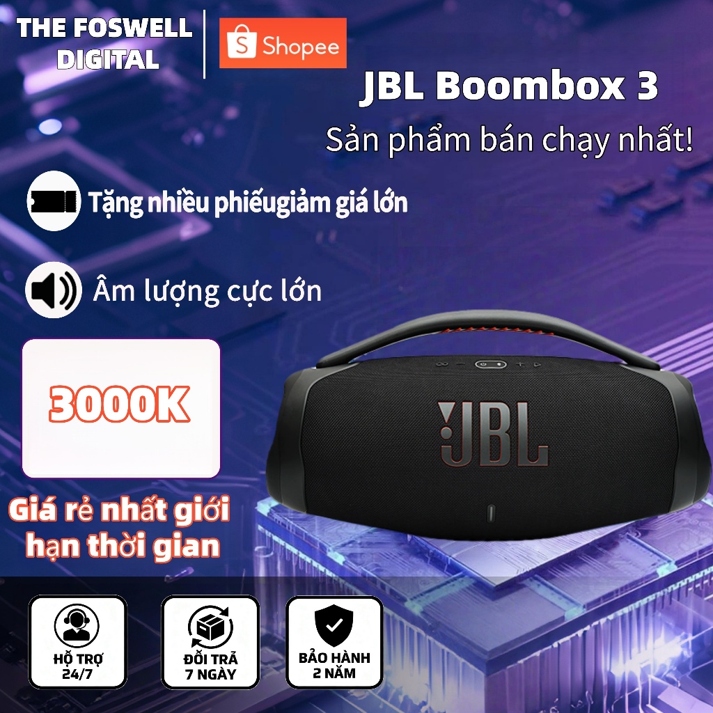 Loa bluetooth JBL Boombox 3( Hàng chính hãng bảo hành 12 tháng, 1 đổi 1 trong 15 ngày )