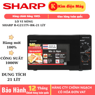 Lò vi sóng có nướng Sharp R-G211TV-BK 21 lít hàng nhập khẩu thái lan chính hãng bảo hành 12 tháng