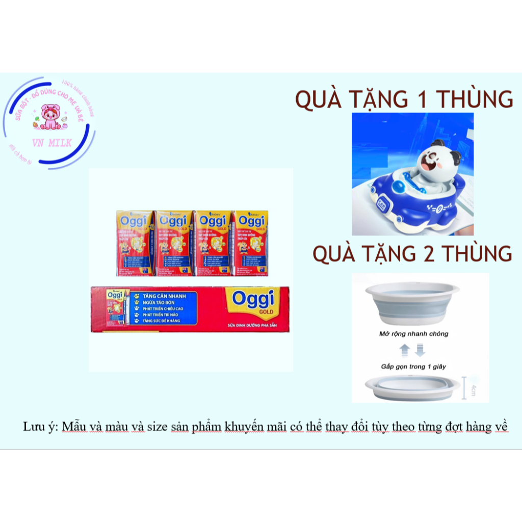 (Có quà) Thùng sữa bột pha sẵn Oggi đỏ 110ml