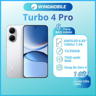  Xiaomi Redmi Turbo 4 Pro ram 12 256G fullbox bản nội địa chip Snap 8s gen 4 bảo hành 1 đổi 1 - Wingmobile 