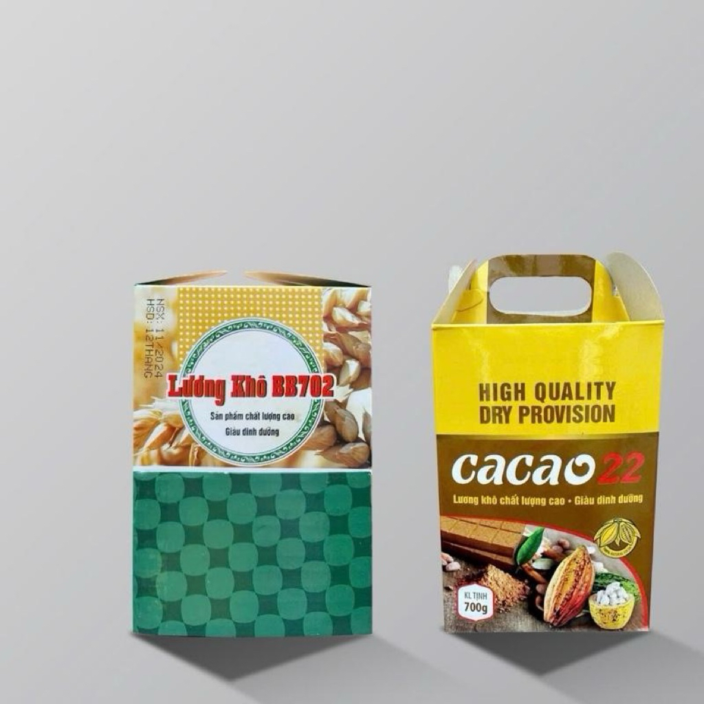 Combo Lương khô BB702 và Lương khô cacao ( 1,4kg)
