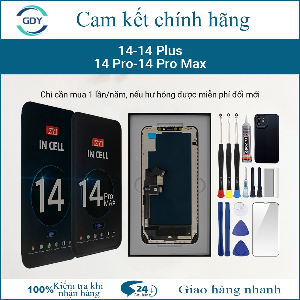Màn hình ZY chính hãng tương thích với IP 14/14 Plus/14 Pro/14 Pro Max , Bảo hành 12T