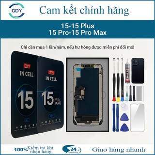 Màn hìnhGX-OLED-HD+ chính hãng tương thích với IP 15/15 Plus/15 Pro/15 Pro Max Bảo hành 12T