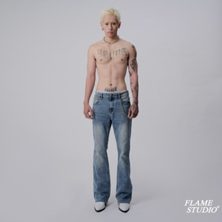  FLARE DENIM IN LIGHT BLUE  QUẦN JEAN Nam Ống Loe màu Light Blue 