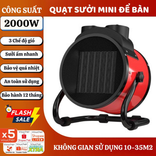  Máy Sưởi Quạt Sưởi Điện YANGZI Công Suất 2000W Làm Ấm Cực Nhanh Thân Kim Loại Chắc Chắn Hoạt Động Mạnh Mẽ Bền Bỉ 