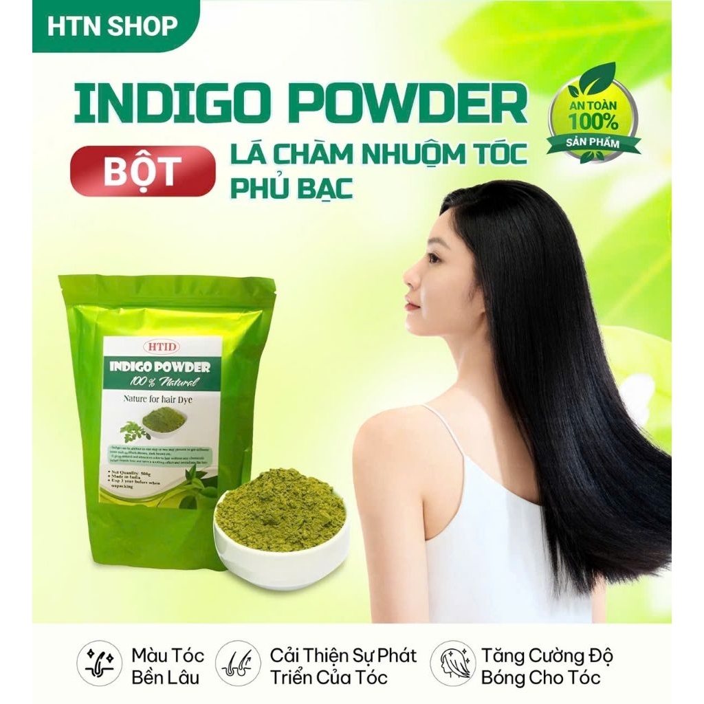 Bột nhuộm tóc lá chàm Ấn Độ 100g - INDIGO POWDER 100g