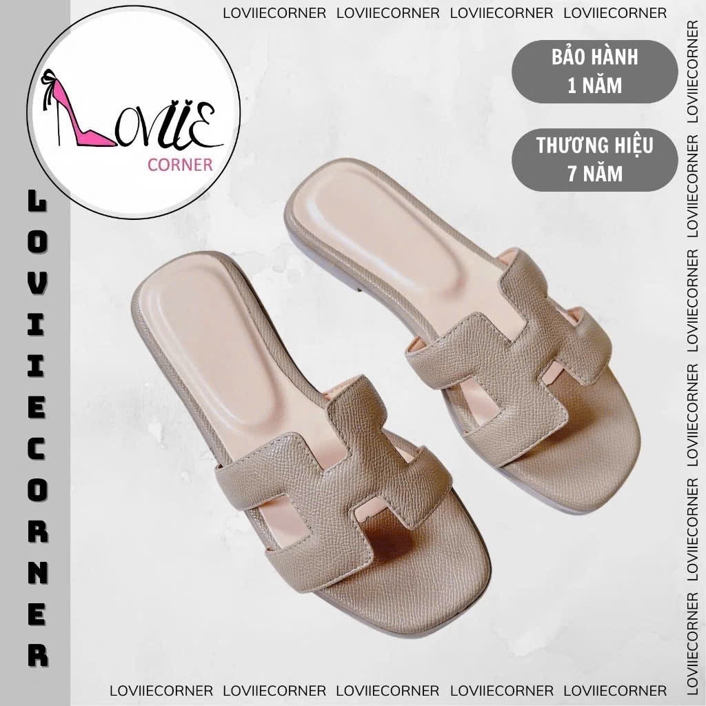 LOVIIECORNER - DÉP NỮ THỜI TRANG ĐẾ BỆT PHONG CÁCH NỮ TÍNH DÉP CHỮ H ĐẾ THẤP - AD190660 - VA2602