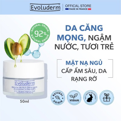 Mặt nạ ngủ thiên nhiên thuần chay Evoluderm bổ sung Collagen cho làn da căng mọng và rạng rỡ 50ml