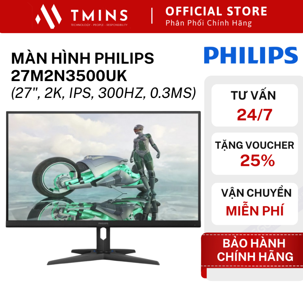 Màn hình Philips 27M2N3500UK (27 inch, 2K, IPS, 300HZ, 0.3MS) - Hàng  hãng