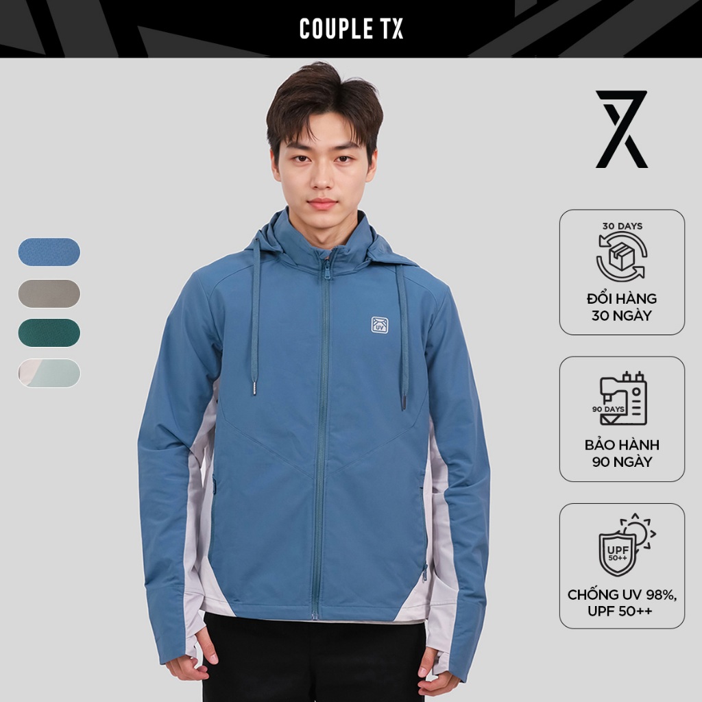Áo Khoác Dù UV Pro Nam Chống Nắng Couple TX Phối Màu Sun Mate Nón Tháo Rời MOK 1061 | BigBuy360 - bigbuy360.vn