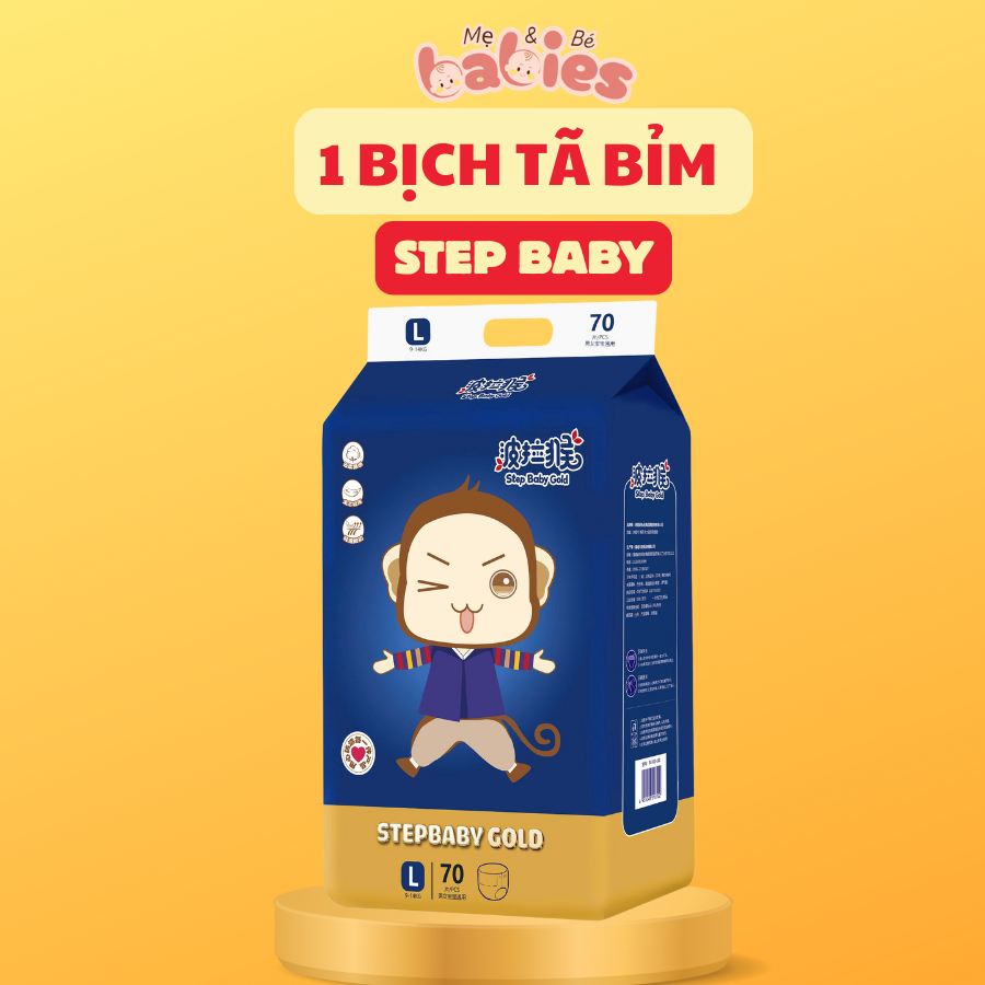 Bỉm quần/ bỉm dán Step BaBy nội địa trung siêu mỏng chống hăm, thấm hút cực nhanh đủ size cho bé