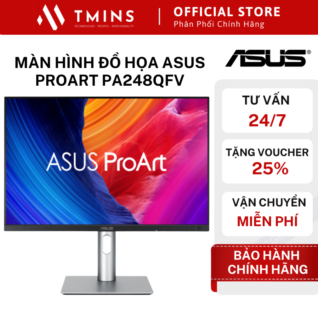 Màn Hình Đồ Họa ASUS ProArt PA248QFV (24inch - QHD - IPS - 120hz - 5ms) - Hàng chính hãng.