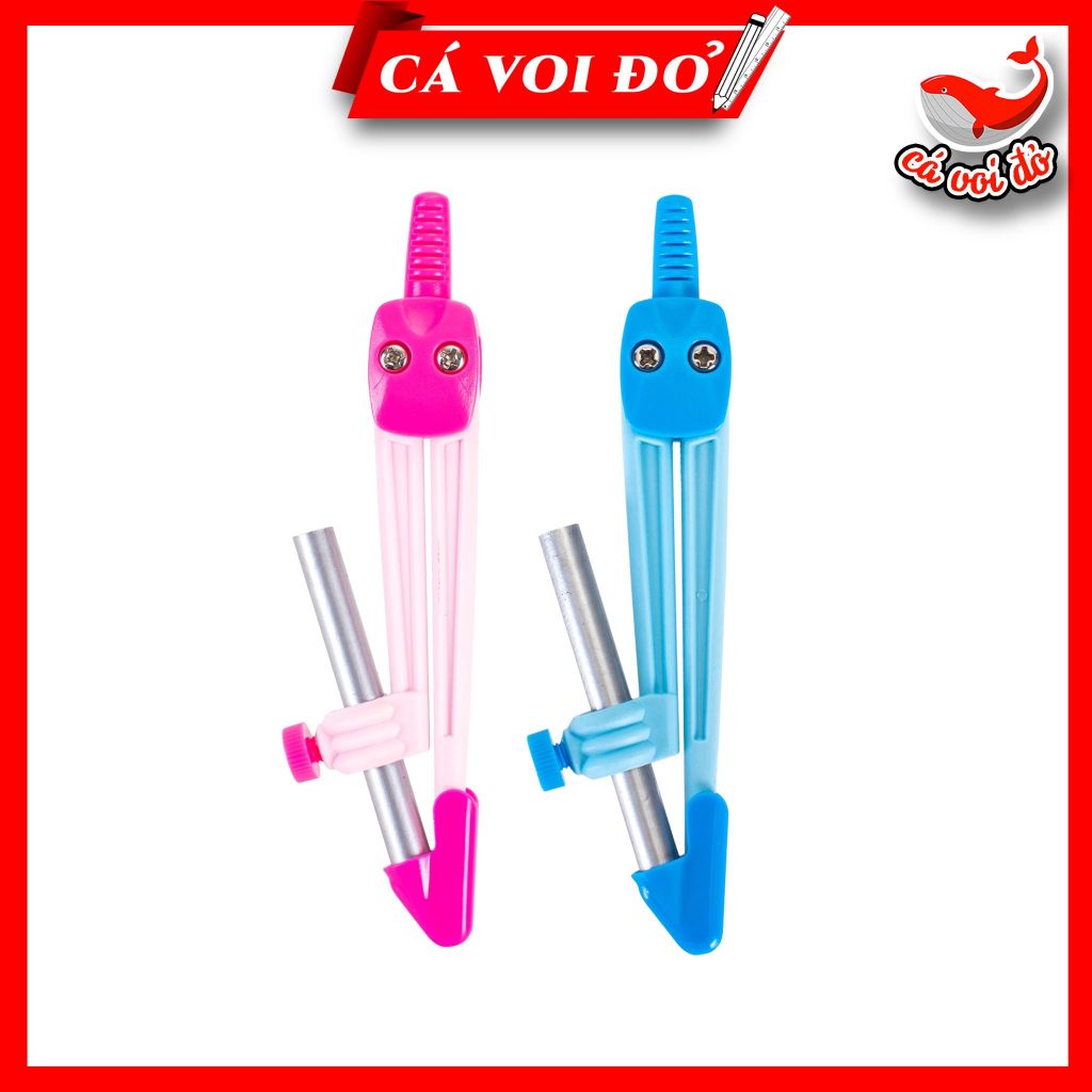 Compa chì gỗ Deli E8621 Hồng/Xanh