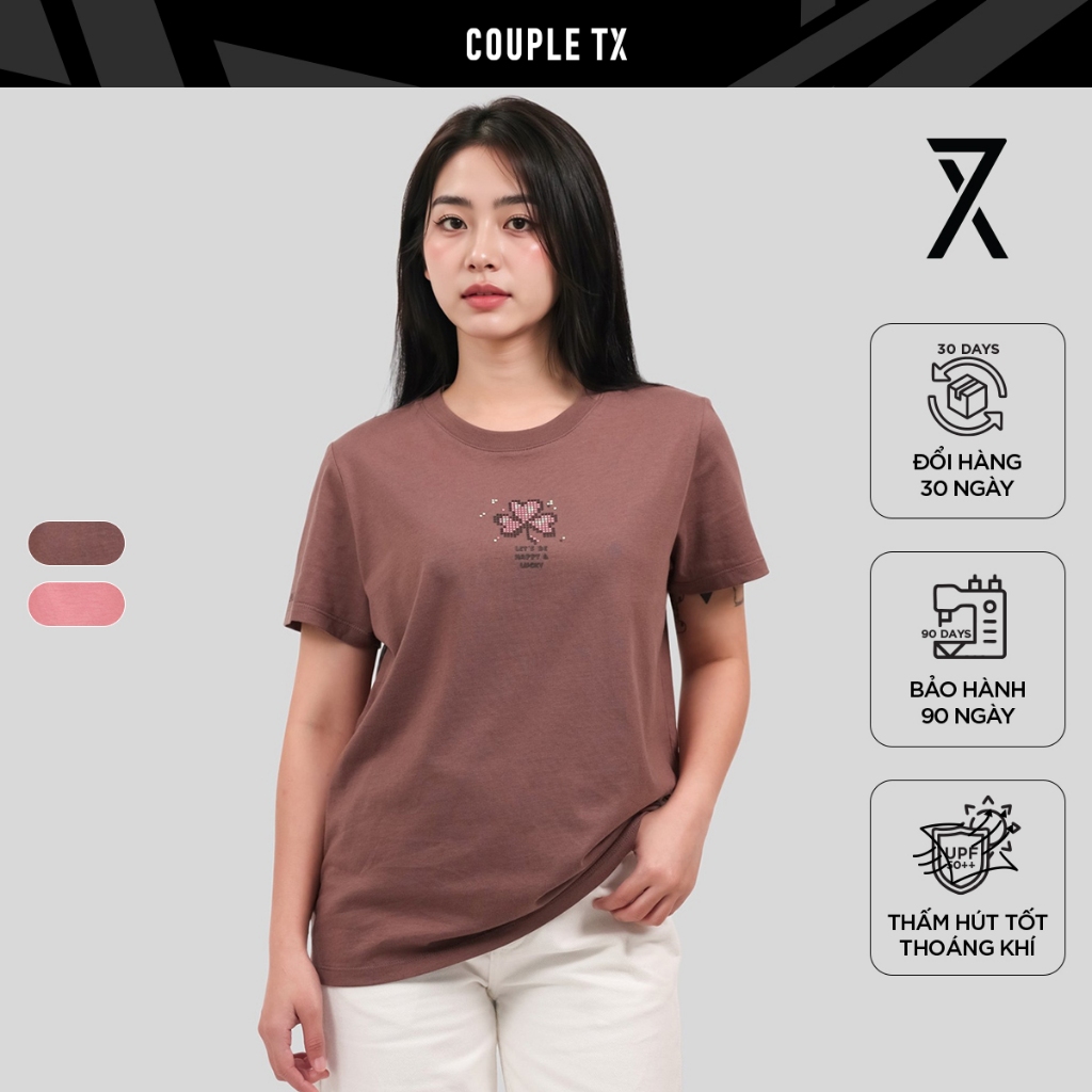 Áo Thun Nam Nữ Couple TX Cỏ Ba Lá Lucky Clover Form Regular TS 424