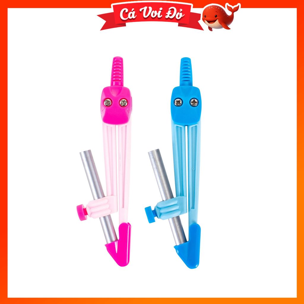 Compa chì gỗ Deli E8621 Hồng/Xanh