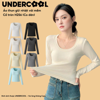  Áo Thun Giữ Nhiệt Nữ Cổ Tròn UNDERCOOL Dài Tay Vải Cotton Mềm Mại Co Giãn 4 Chiều Ôm Body Tôn Dáng Hàn Quốc H256 