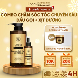   DEAL SỐC HÔM NAY  Combo Hỗ Trợ Mọc Tóc Dầu Gội 500ml Và Xịt Dưỡng 120ml Chăm Sóc Tóc Khỏe Đẹp Lacei Improvement 